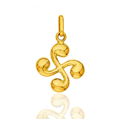 Pendentif Croix Basque En Or Jaune Carats