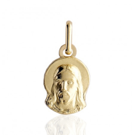 Médaille Christ or jaune 18 carats 12 mm