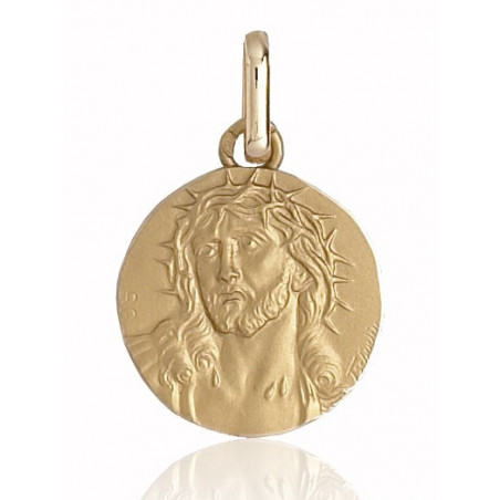 Medaille Christ Or Jaune Carats Ronde Mm