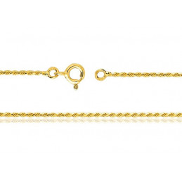 Chaine or jaune 18 carats corde" 45 cm