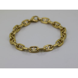 Bracelet Sauvat or jaune 18 carats maille forçat 21 cm