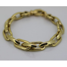 Bracelet Sauvat or jaune 18 carats maille forçat allongé