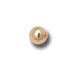 Tete de piercing arcade or jaune et boule 2,5 mm