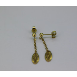 Boucles d'oreilles en or 18 carats "Belle Epoque" filigrane 8 x 30 mm