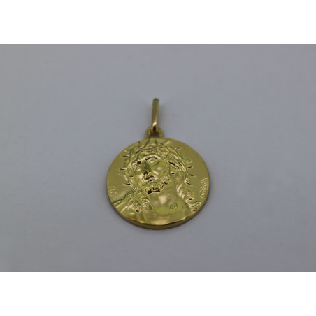 Pendentif Rond Plaqué Or 18 Carats 15 Mm - Medaille Pour Gravure Personnalisée