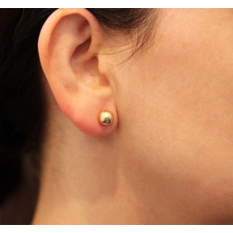 Boucles d'oreilles or 18 carats rondes 8 mm