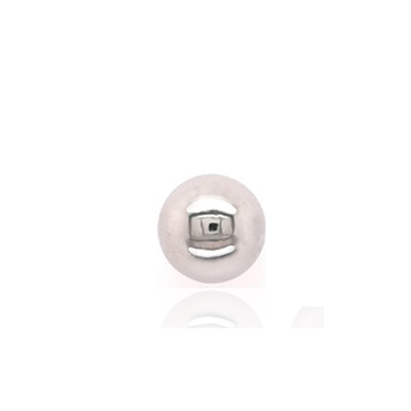 Boucle d'oreilles or blanc 18 carats boule pour homme