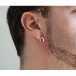 Boucle d'oreille or 750/1000 pour homme 12 mm