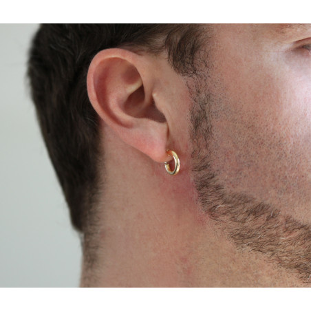 Boucles D'oreilles Créoles En Or Jaune 9 Carats - Diamètre 11mm - Neuf Avec étiquettes