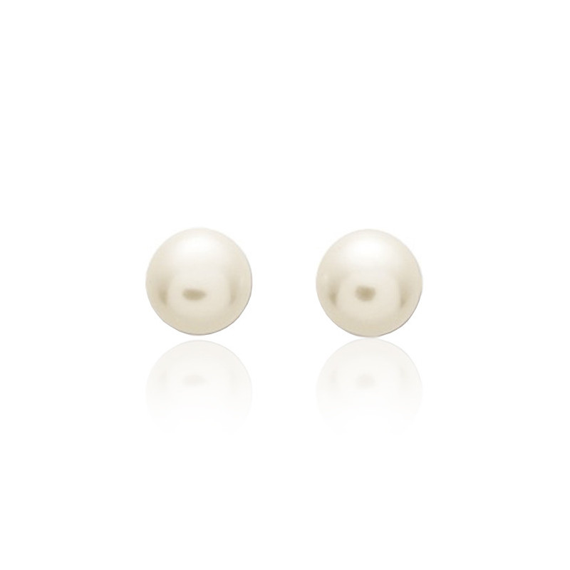 Boucles d'oreilles or et perles de culture 3 mm
