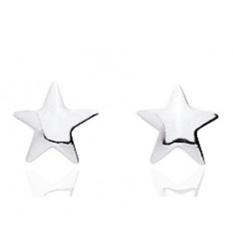Boucles d'oreilles or blanc 18 carats "étoile"