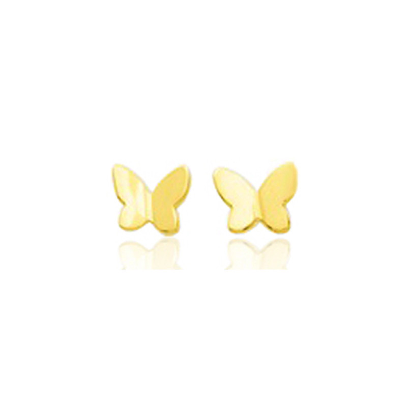 Boucles d'oreilles or jaune 18 carats "papillons"