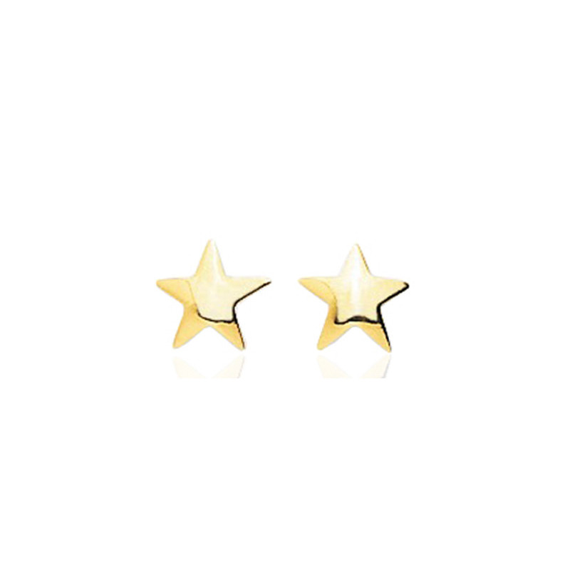 Boucles d'oreilles or jaune 18 carats "étoile"