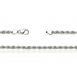 Chaine or blanc 18 carats "corde" 50 cm
