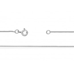 chaine or blanc 18 carats serpent