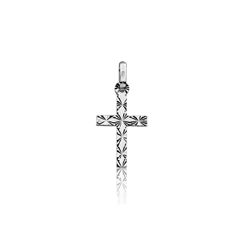 Pendentif croix or 18 carats "réversible" 22 cm