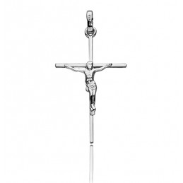 Pendentif croix or 18 carats et Christ 34 mm