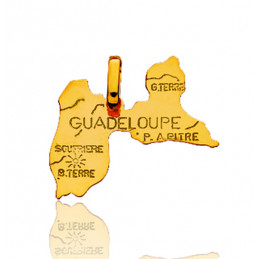 Pendentif or 18 carats "Guadeloupe" 19 mm