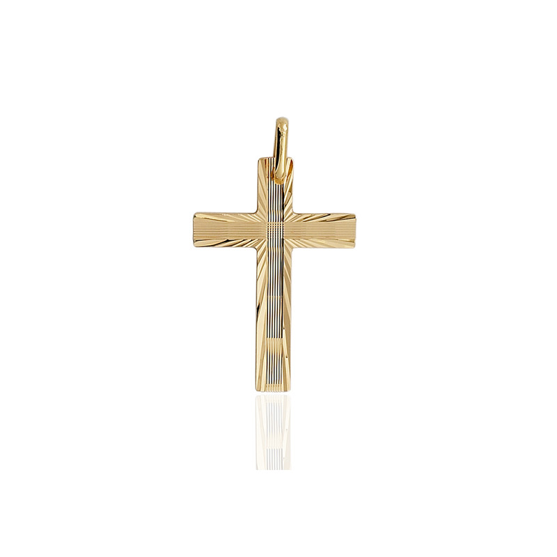 Pendentif croix or 18 carats - 23 mm