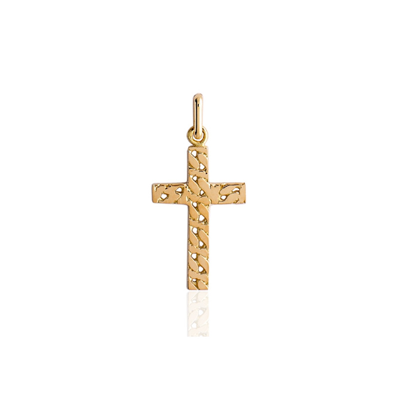 Pendentif croix or 18 carats - 22 mm