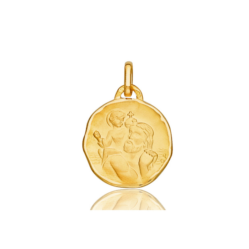Médaille Saint-Christophe or 18 carats