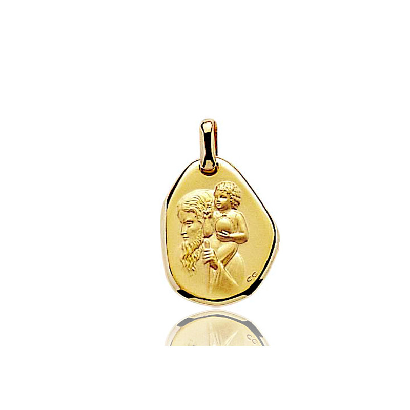 Médaille prestige Saint-Christophe or jaune