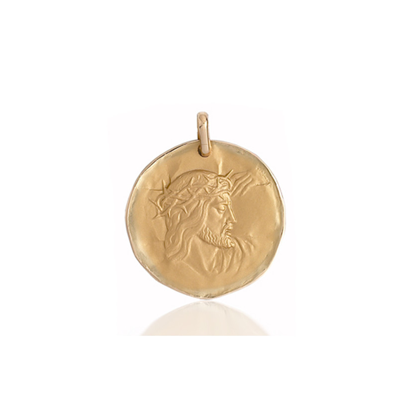 Médaille Christ or jaune 18 carats