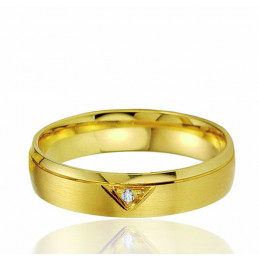Bague Alliance or jaune et diamant Breuning "Solenne" pour femme