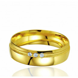 Bague Alliance or blanc et diamants Breuning "Ayana" pour femme