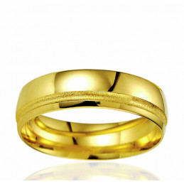 Bague Alliance or jaune Breuning "Ardghal" pour homme