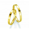 Duo d'alliances or jaune 18 carats Breuning "Attraction" pour homme et femme