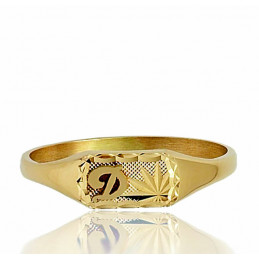 Chevalière or 9 ou 18 carats pour femme 5 x 8 mm