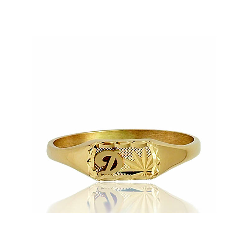 Chevalière or 9 ou 18 carats pour femme 5 x 8 mm Chevalière or 9 ou 18 carats pour femme 5 x 8 mm