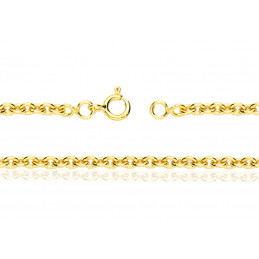 Chaine or jaune 18 carats maille forçat - 42 cm