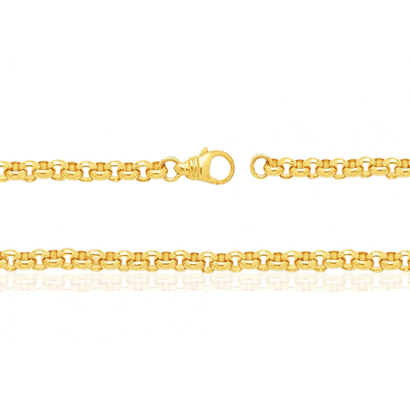 Chaine or jaune 18 carats maille jaseron 40 cm