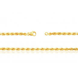 Chaine en or jaune 18 carats maille corde 40 cm