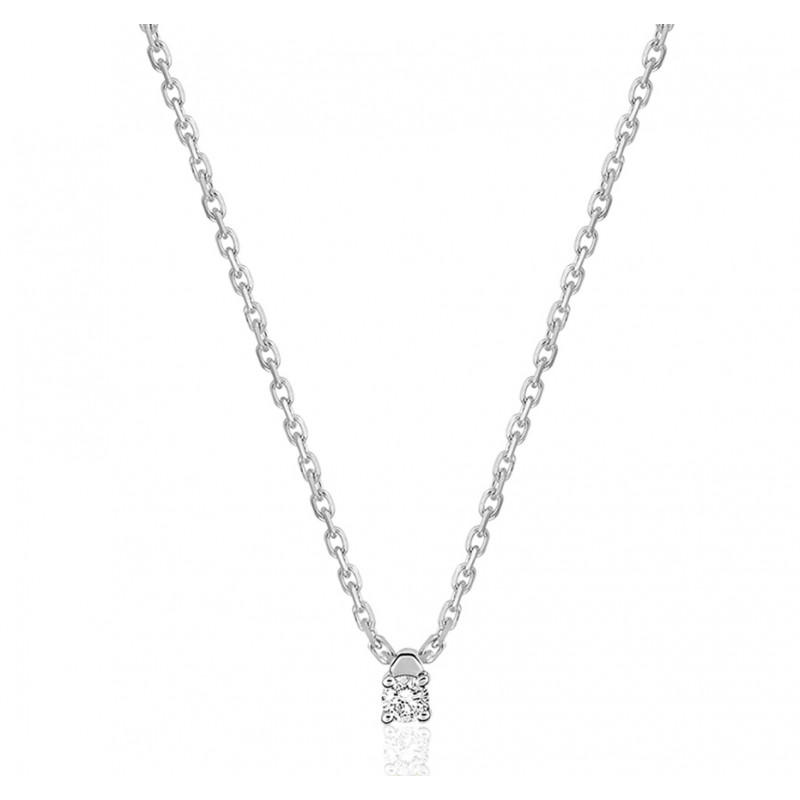 Chaine or 18 carats et diamant 0,040 carat