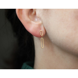 Boucles d'oreilles or 18 carats "pendants"