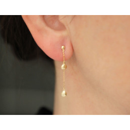 Boucles d'oreilles or jaune 18 carats "pendants"