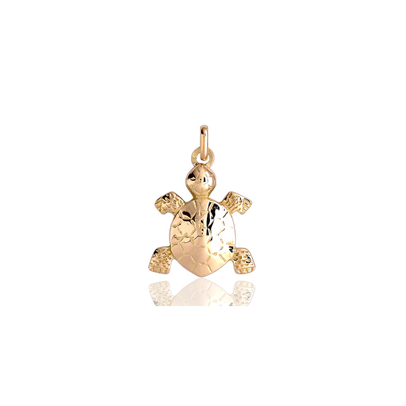 Pendentif or 18 carats "tortue" 15 x 15 mm