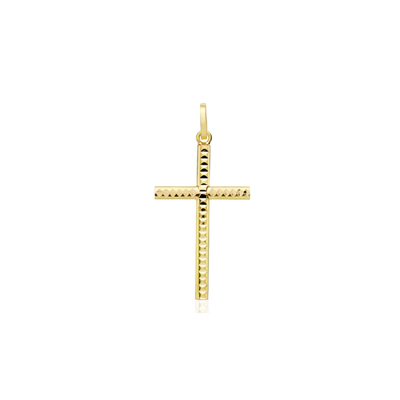 Pendentif croix or jaune 18 carats