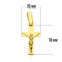 Croix et Christ or jaune 18 carats