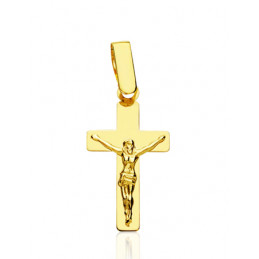 Croix et Christ or jaune 18 carats