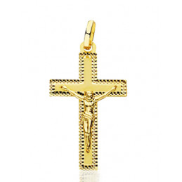 Croix et Christ or jaune 18 carats