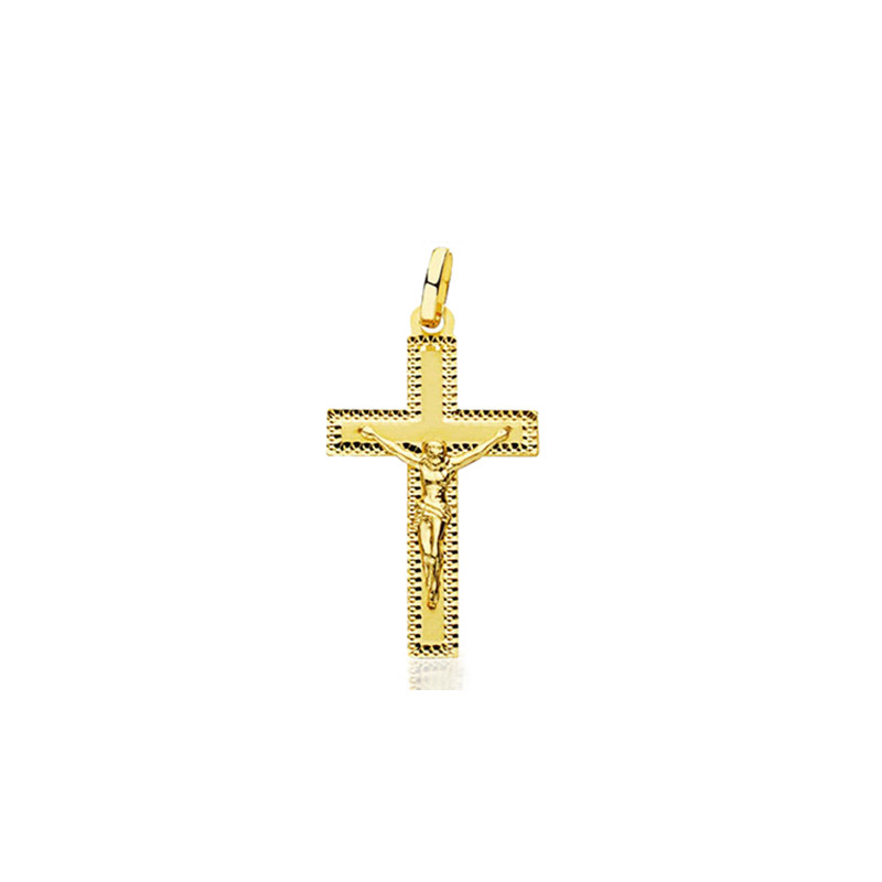 Croix et Christ or jaune 18 carats