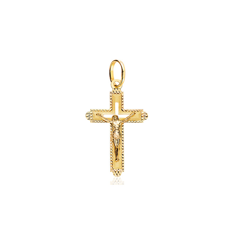 Croix et Christ or jaune 18 carats