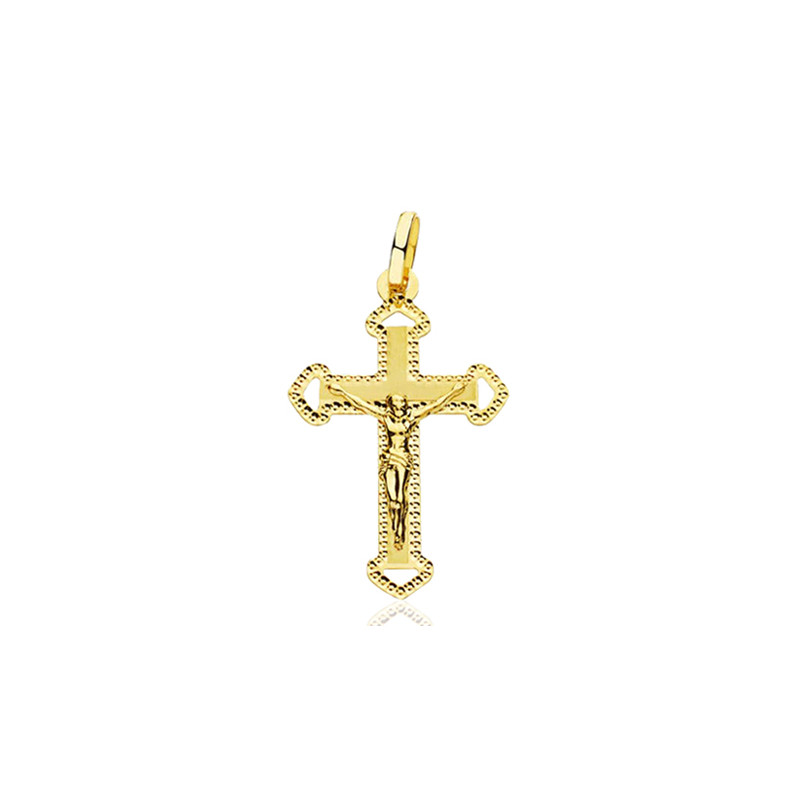 Croix et Christ or jaune 18 carats