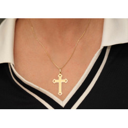 Pendentif croix en or jaune 18 carats