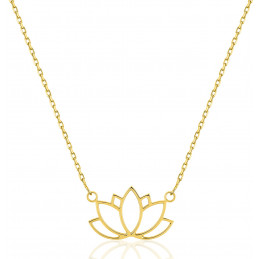 Collier avec pendentif "fleur" en or 18 carats