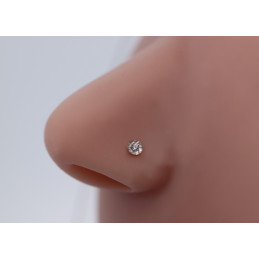 Piercing nez deux ors 18 carats et zirconium